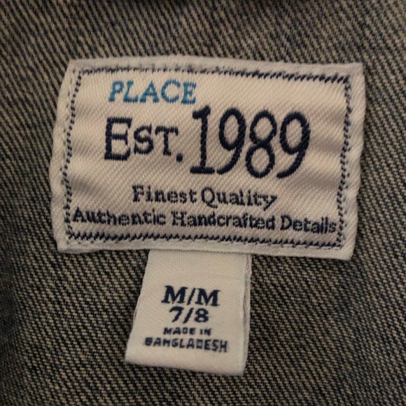 Children’s Place Denim Jacket size 7/8 - Picture 3 of 3